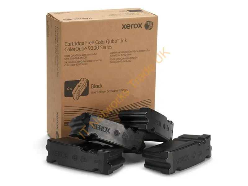 108R00836 - Xerox 108R00836 Dry ink in color-stix black Contract, 4x9.25K pages Pack=4 for Xerox ColorQube 9200