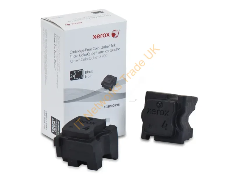 108R00998 - Xerox 108R00998 Dry ink in color-stix black, 2x4.5K pages Pack=2 for Xerox ColorQube 8700/8900