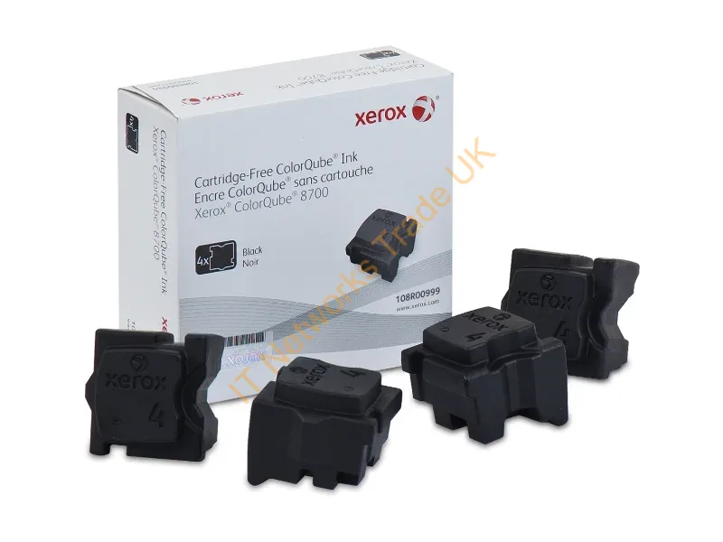 Xerox 108R00999 Dry ink in color-stix, 9K pages, Pack qty 4 Accessory