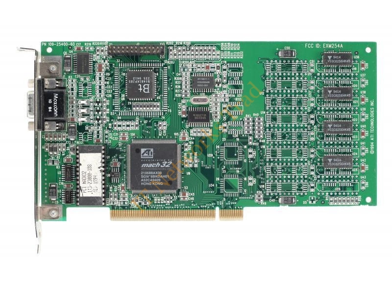 109-25400-20 ATI Mach32 2MB PCI Video Graphics Card