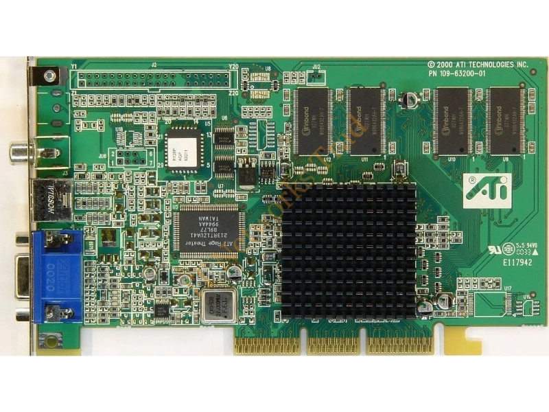 109-63200-01 ATI Rage 128 Pro 32MB AGP Video Graphics Card