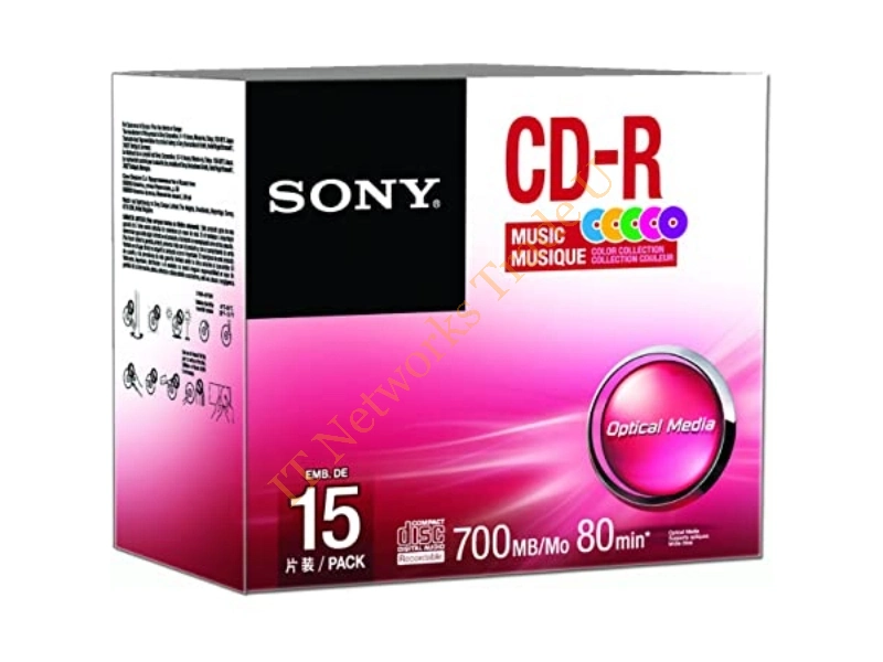 10CDQ80R Sony 48x CD-R Media 700MB 120mm 10 Pack Slim Jewel Case