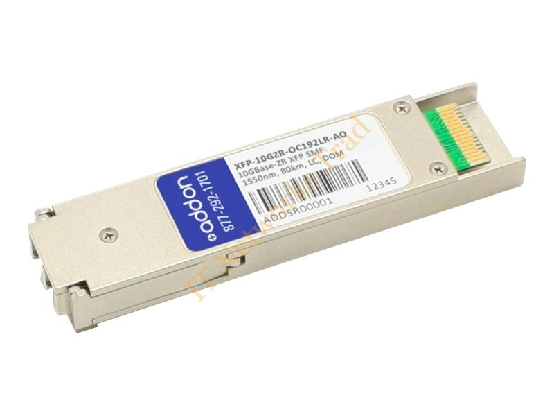 10GBASE-ER-XFP-AOK AddOn 10Gbps 10GBase-ER Single-mode Fiber 40km 1550nm Duplex LC Connector XFP Transceiver Module