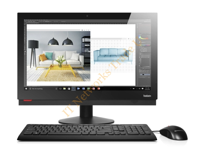 Lenovo ThinkCentre M910z 3.4GHz i5-7500 23.8" 1920 x 1080pixels Touchscreen Black All-in-One PC Workstation Systems