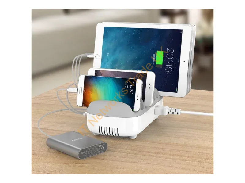 10PUSBDKS-EU - Compulocks 10 Ports USB Charging Dock Station With EU Plug