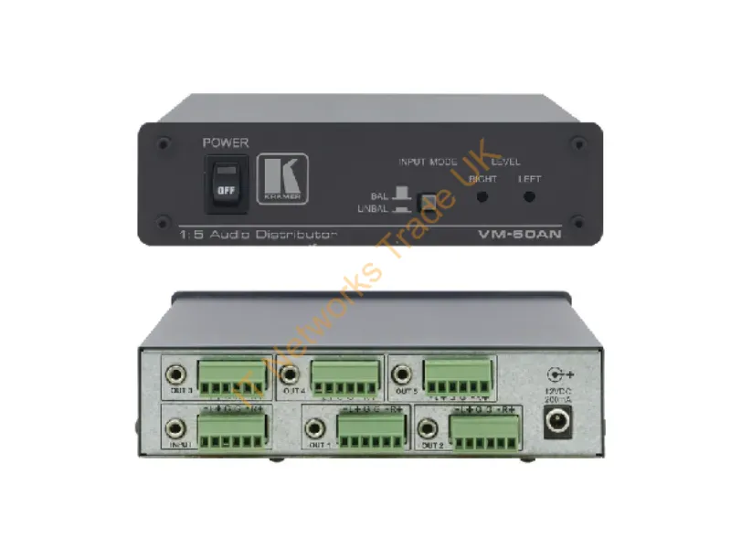 11-122090 - Kramer Electronics Vm-50An Audio Amplifier 5.0 Channels Black