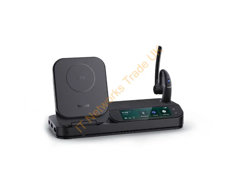 1208653 - Yealink Bh71 Workstation Headset Wireless Ear-Hook Office/Call Center Usb Type-C Bluetooth Charging Stand Black