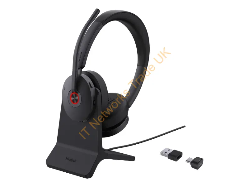 1208684 - Yealink Bh74 + Stand Uc Usb-C/A Headset Wireless Head-Band Office/Call Center Usb Type-C / Usb Type-A Bluetooth Charging Stand Black