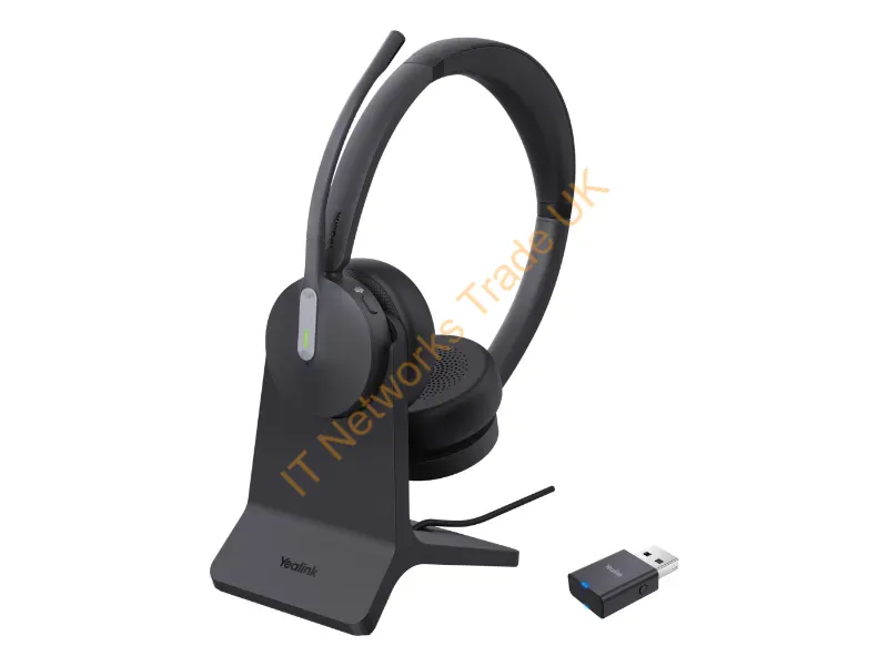 1208697 - Yealink Wh64 Hybird Dual With Charging Stand Teams Headset Wireless Head-Band Office/Call Center Usb Type-C Bluetooth Black