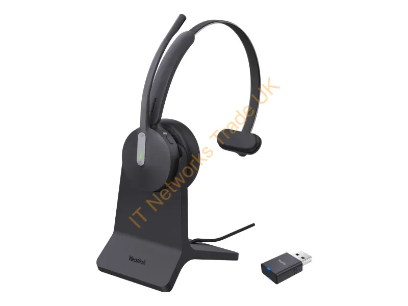 1208698 - Yealink Wh64 Hybird Mono With Charging Stand Teams Headset Wireless Head-Band Office/Call Center Usb Type-C Bluetooth Black