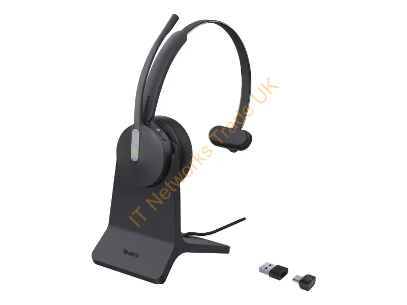 1208702 - Yealink Bh70 Mono With Stand Teams Headset Wireless Head-Band Office/Call Center Usb Type-A Bluetooth Charging Stand Black