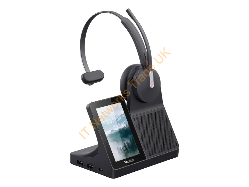 1208737 - Yealink Wh64 Mono Headset Wireless Head-Band Office/Call Center Usb Type-C Bluetooth Black