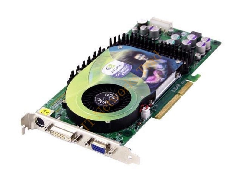 128-A8-N343-AR EVGA -GeForce 6800 128MB DDR 256-Bit DVI/ D-Sub/ S-Video Out/ AGP 4X/8X Video Graphics Card
