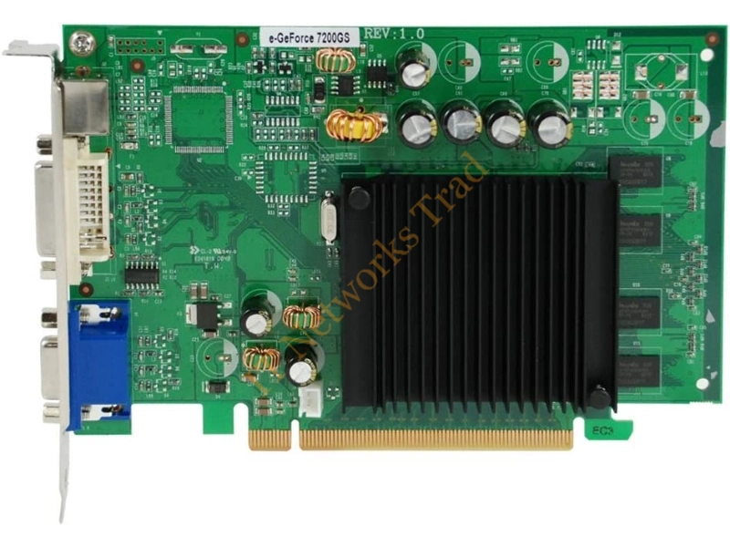 128-P2-N428-B1 EVGA -e-GeForce 7200 GS 128MB DDR2 64-Bit PCI Express x16 DVI/ D-Sub/ S-Video Output Video Graphics Card