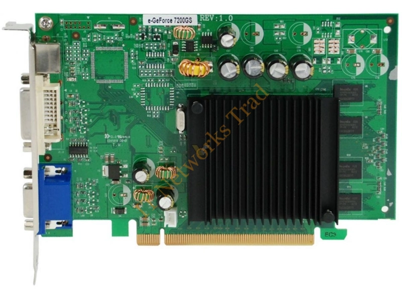 128P2N428A3 EVGA -e-GeForce 7200 GS 128MB DDR2 64-Bit PCI Express x16 DVI/ D-Sub/ S-Video Output Video Graphics Card