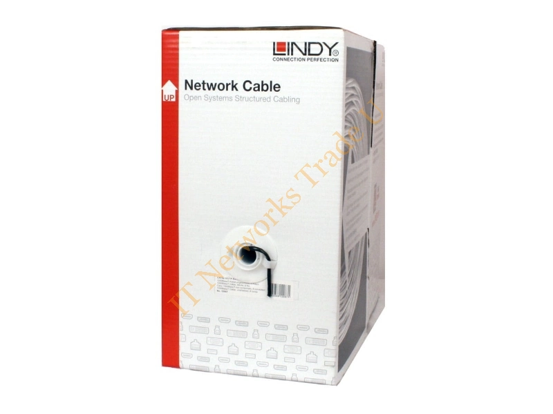 Lindy 12967 U/UTP (UTP) Black 305m Cat5e networking cable