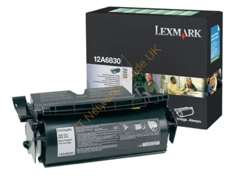 Lexmark 12A6830 Toner black, 7.5K pages @ 5% coverage Accessory