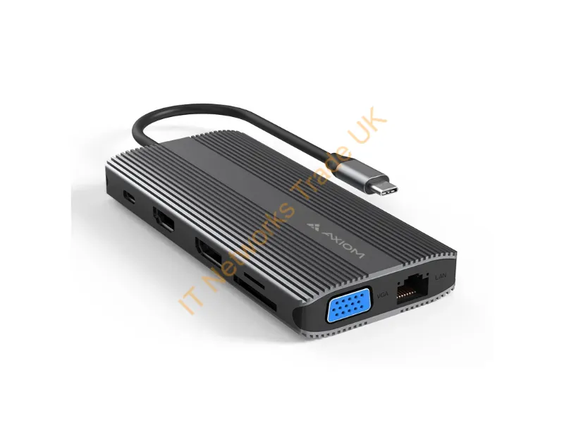 12N1USBCHPV5CAXD-AX - Axiom 12N1Usbchpv5Caxd-Ax Interface Cards/Adapter 3.5 Mm, Displayport, Hdmi, Rj-45, Usb 2.0, Usb 3.2 Gen 1 (3.1 Gen 1), Usb Type-C