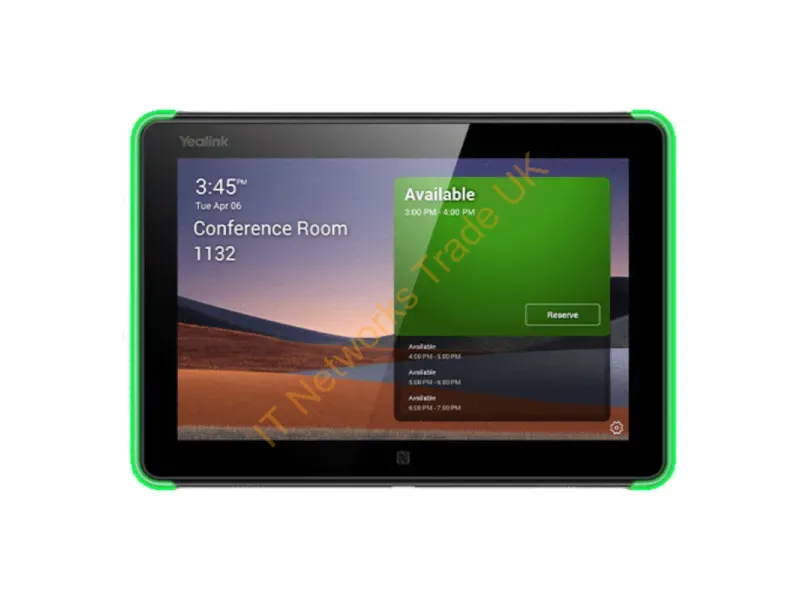 1303124 - Yealink Roompanel Plus 10.1" 1280 X 800 Pixels 802.11A, 802.11B, 802.11G, Wi-Fi 4 (802.11N), Wi-Fi 5 (802.11Ac) Black Bluetooth