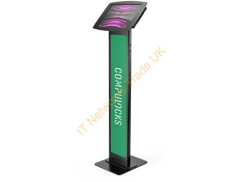 140B299PSENB - Compulocks iPad Pro 12.9" (3-6th Gen) Space Enclosure Brandable Floor Stand Black