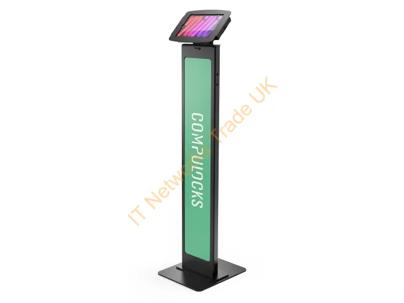140B830IPMSB - Compulocks iPad mini 8.3" Space Enclosure Brandable Floor Stand Black