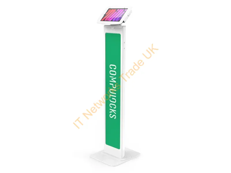 140W830IPMSW - Compulocks iPad mini 8.3" Space Enclosure Brandable Floor Stand White