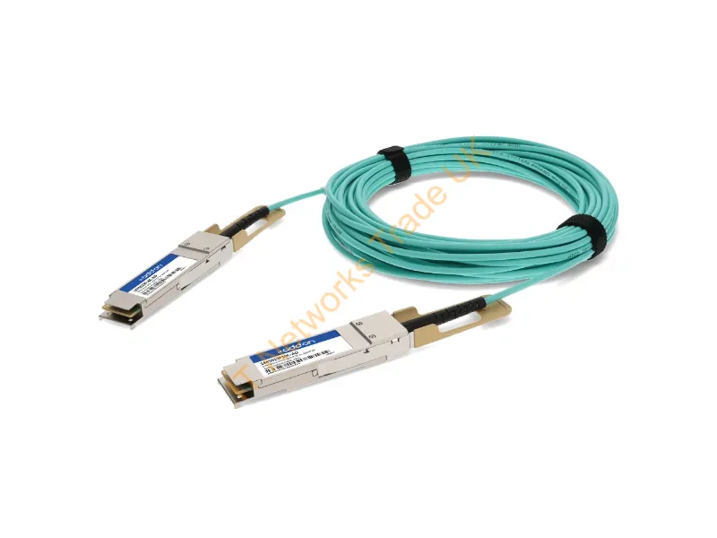 1445019F10C-AO - Addon Networks 1445019F10C-Ao Infiniband/Fibre Optic Cable 393.7" (10 M) Qsfp28 Aoc Aqua Color