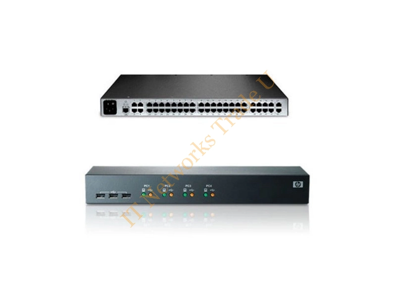 147091-001 HP 2x8 Rackmount KVM Server Console Network Switch