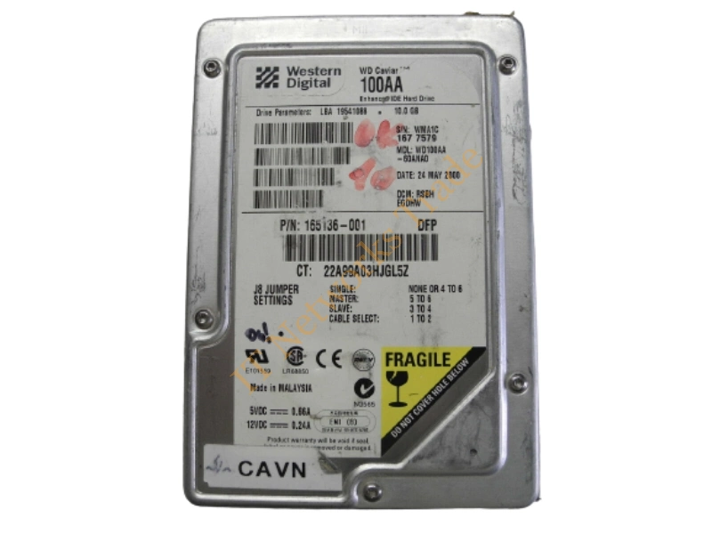 165136-001 Compaq 10GB 5400RPM ATA-100 3.5-inch Desktop Hard Disk Drive Internal HDD