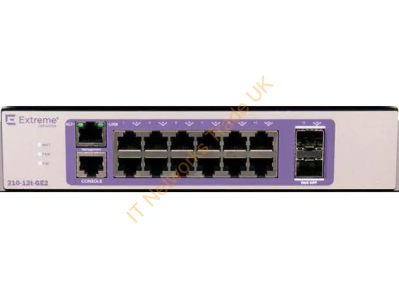 16566 - Extreme Networks 210-12T-Ge2 Managed L2 Gigabit Ethernet (10/100/1000) Bronze, Purple
