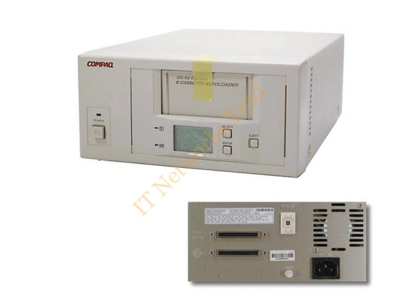169017-001 HP 20/40GB DAT 8 Cassette DDS-4 SCSI Low Voltage Differential External Autoloader Tape Drive Storage