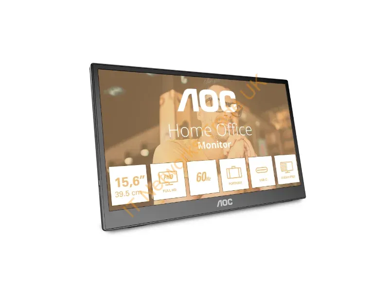 16T3EA - AOC 16T3EA portable TV/monitor Black 39.6 cm (15.6") 1920 x 1080 pixels
