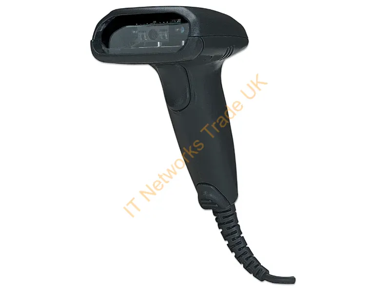 177672 - Manhattan Long Range CCD Handheld Barcode Scanner, USB, 500mm Scan Depth, Cable 1.5m, Max Ambient Light 10,000 lux (sunlight), Black, Three Year Warranty