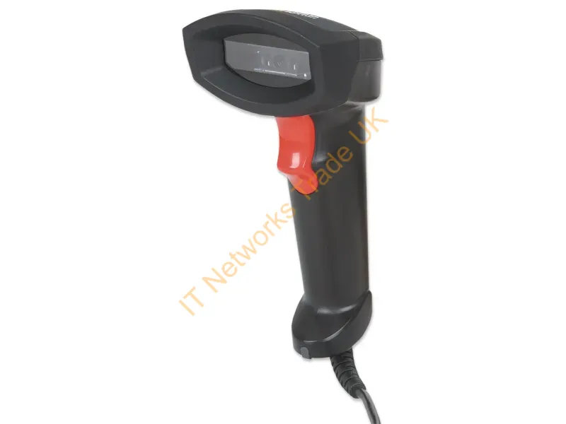 178433 - Manhattan Linear CCD Handheld Barcode Scanner, USB, 500mm Scan Depth, IP54 rating, Cable length 1.5m, Max Ambient Light 100,000 lux (sunlight), Black, Three Year Warranty