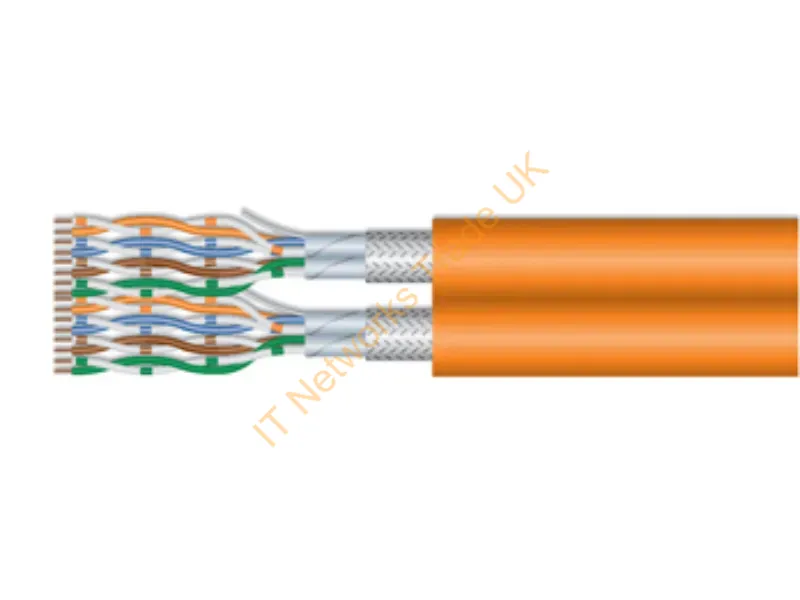 187332 - Equip Cat.7 S/FTP Duplex Installation Cable, LSZH, Solid Copper, 1000m