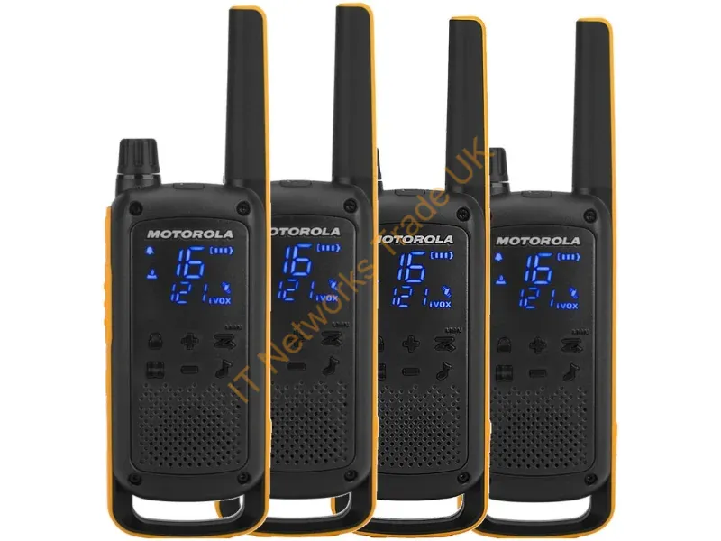 188082 - Motorola Talkabout T82 Extreme Quad Pack two-way radio 16 channels Black, Orange