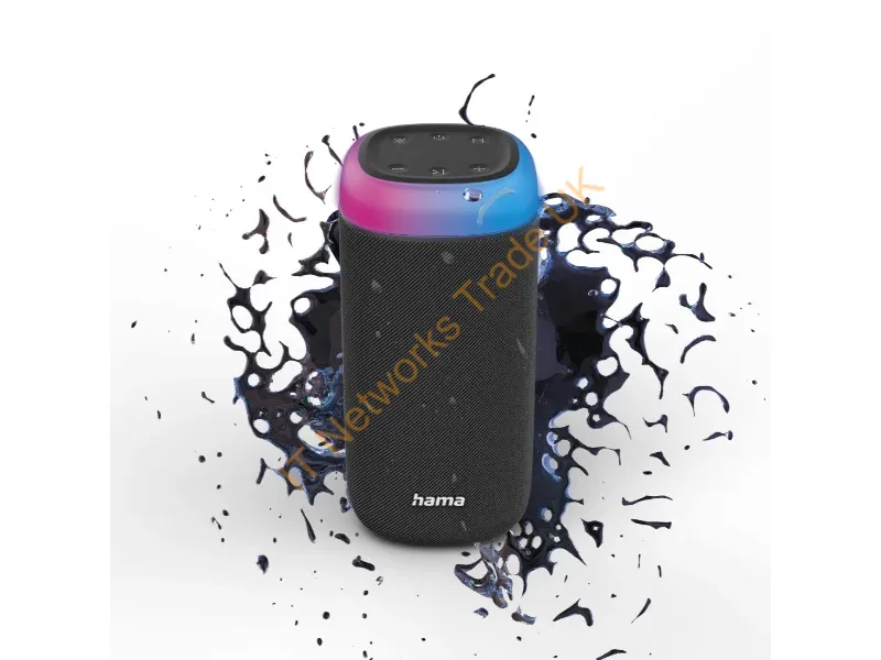 188228 - Hama Shine 2.0 Stereo portable speaker Black 30 W