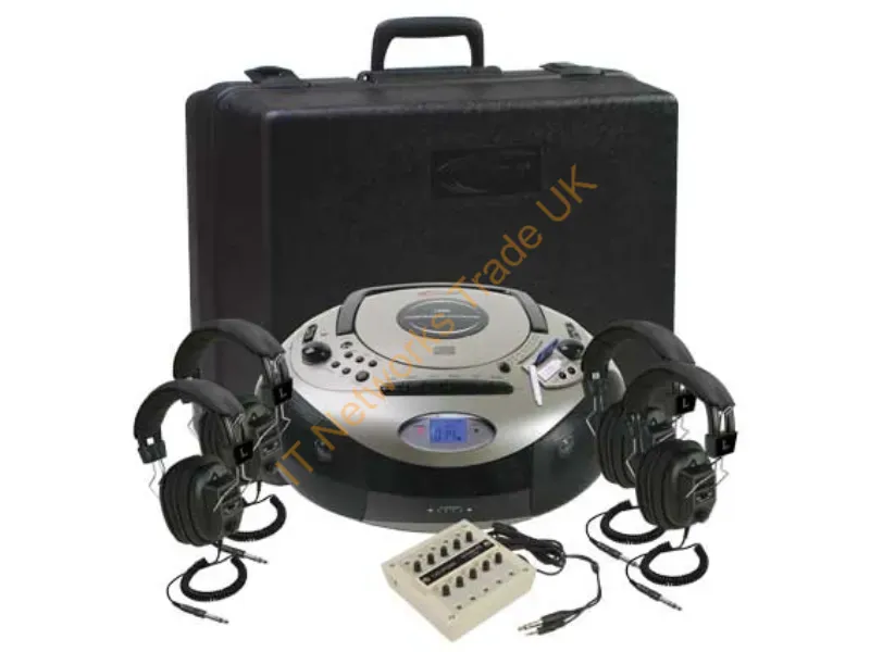 1886PLC - Ergoguys Califone 1886Plc Black, Silver Portable Cd Player