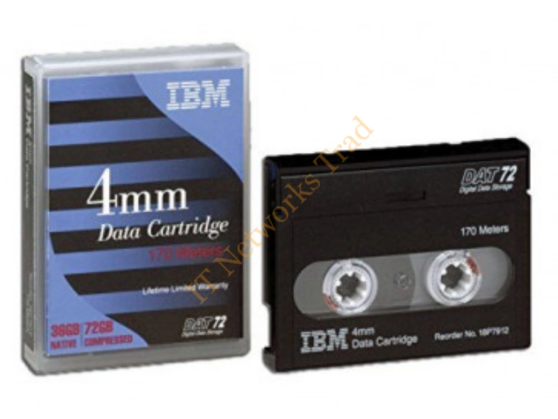 18P7912 IBM DAT 72 Tape Cartridge DAT DAT 72 36GB (Native) / 72GB (Compressed) Tape Media Storage