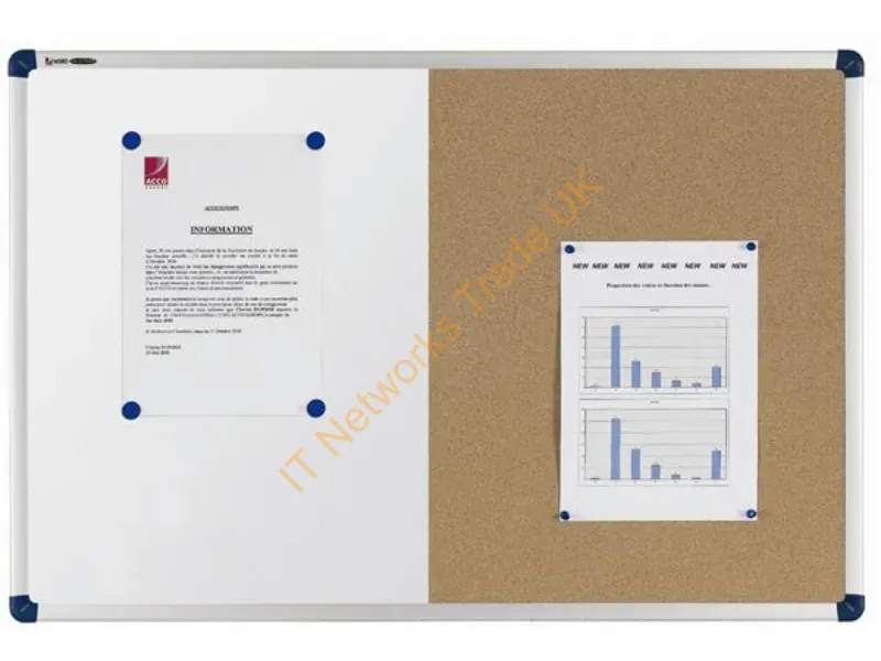 1902258 - Nobo Classic Combi Felt/Steel Noticeboard 120x90cm