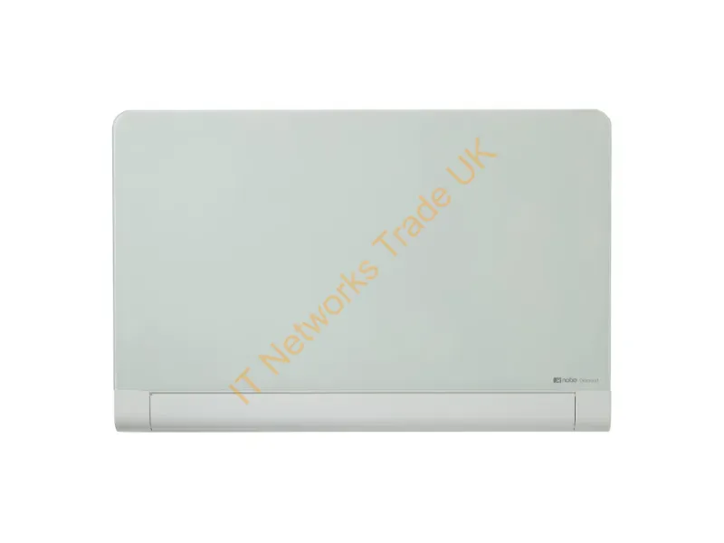 1905193 - Nobo Impression Pro Glass Magnetic Whiteboard concealed pen tray 85" 190x100cm