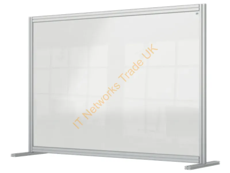 1915490 - Nobo Premium Plus Clear Acrylic Protective Desk Divider Screen Modular System 1400x1000mm