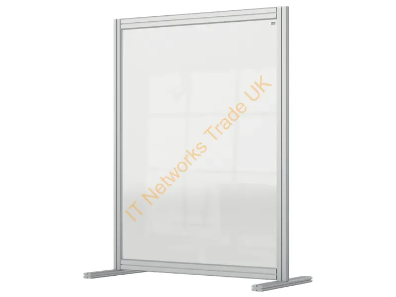 1915492 - Nobo Premium Plus Clear Acrylic Protective Desk Divider Screen Modular System 800x1000mm