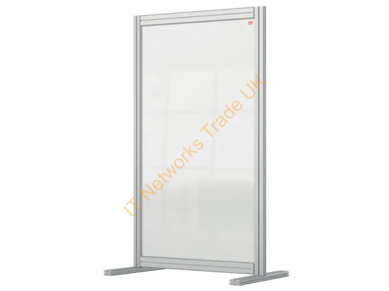 1915493 - Nobo Premium Plus Clear Acrylic Protective Desk Divider Screen Modular System 600x1000mm