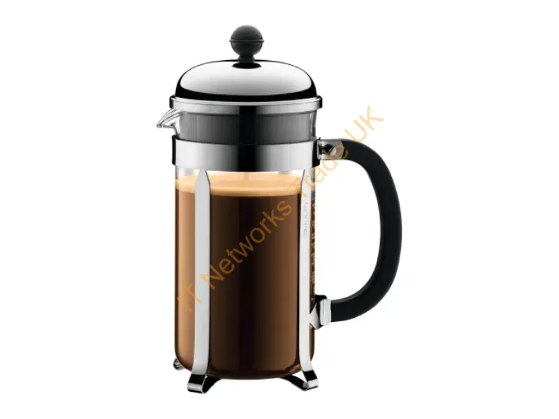 1928-16 - Bodum Chambord Black, Chrome, Transparent