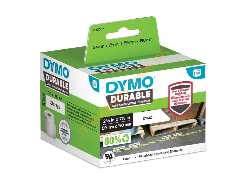 1933087 - DYMO 1933087 DirectLabel-etikettes, 59mm x 190mm Accessory