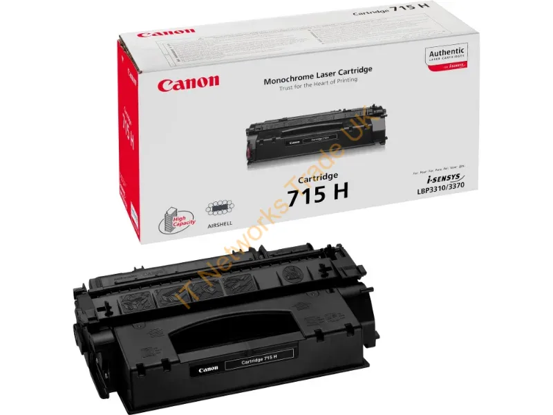 Canon 1976B002 (715H) Toner black, 7K pages @ 5% coverage Accessory