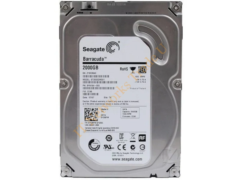 1AH166-500 Seagate 2TB 5900RPM SATA 6Gb/s 3.5-inch Desktop Hard Disk Drive Internal HDD