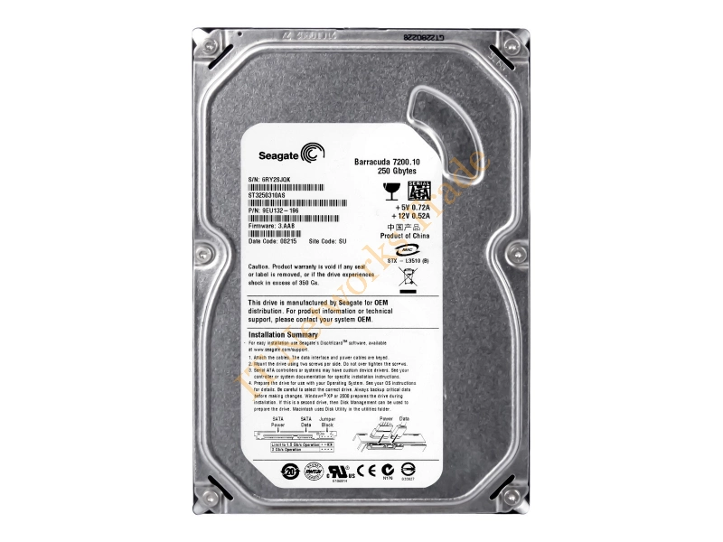 1BD141-055 Seagate 250GB 7200RPM SATA 6Gb/s 3.5-inch Desktop Hard Disk Drive Internal HDD