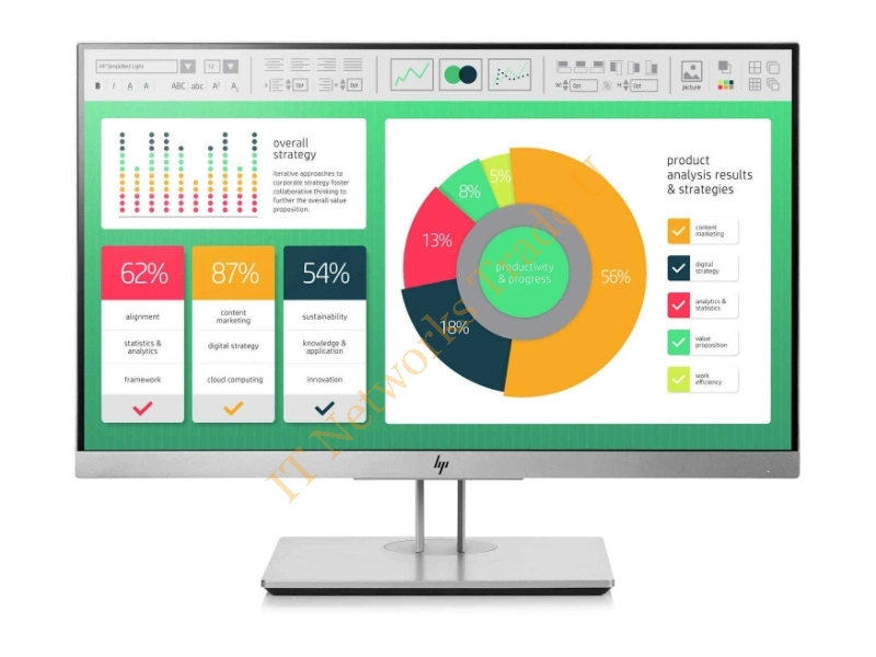 1FH45AAR - HP EliteDisplay E223 21.5" Full HD LED Black, Silver computer monitor